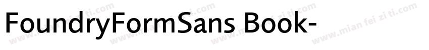 FoundryFormSans Book字体转换